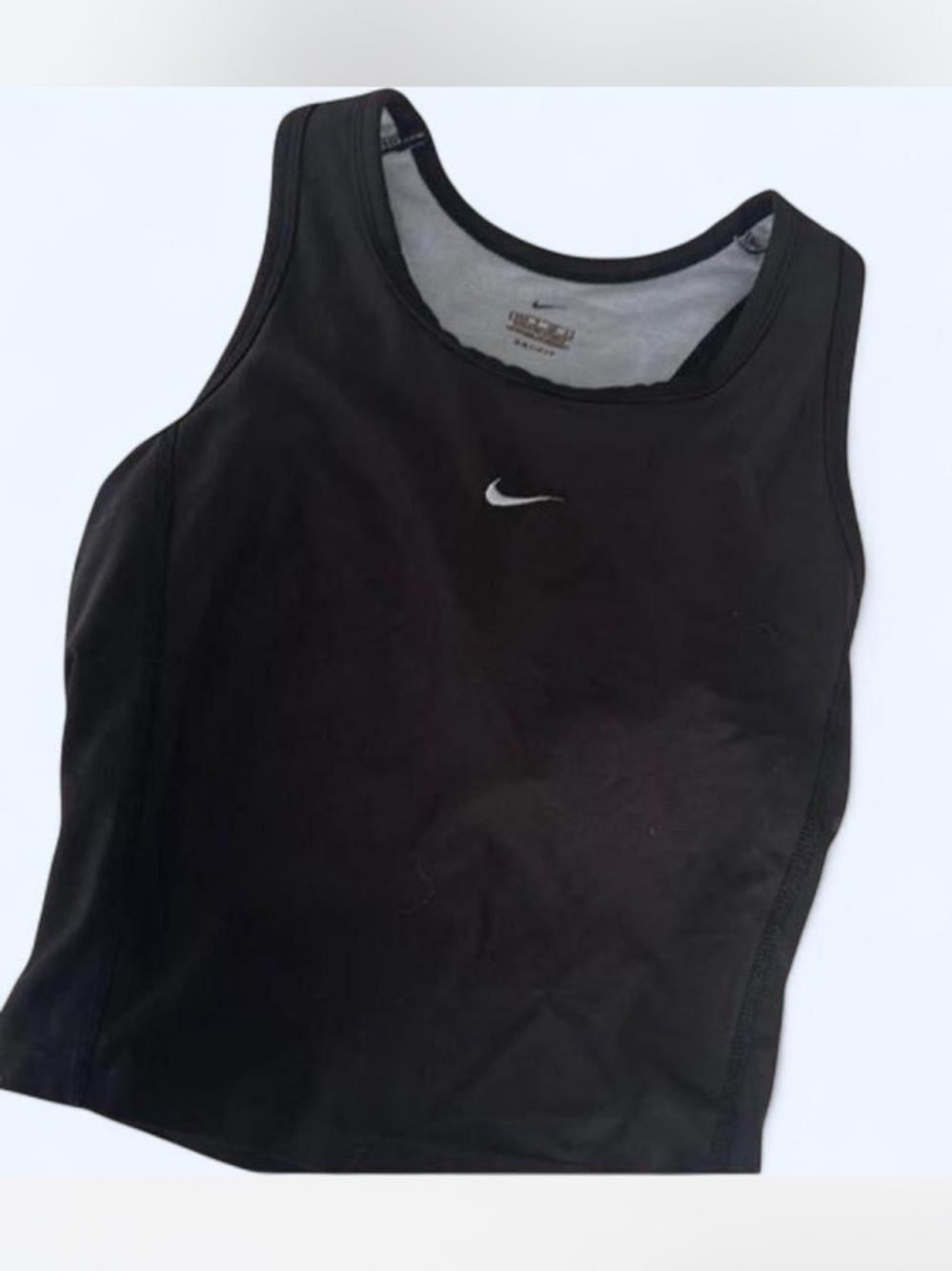 Cotton! Vintage Y2K Nike Black Tank Top with White Swoosh